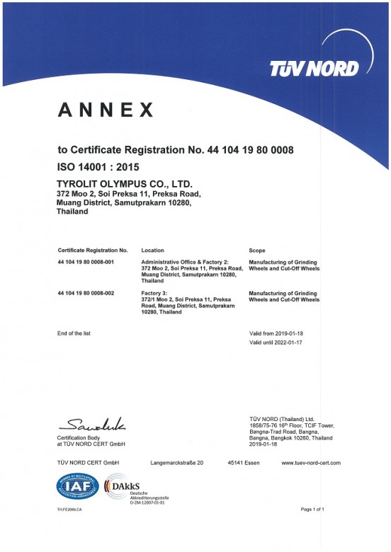 ISO 14001.15 ANX2 CA - CERTIFICATE TYROLIT OLYMPUS - 2_3